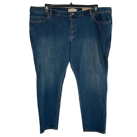 Carhartt SZ 26W Blaine Jeans Straight Leg Rugged Flex Stretch Zip-Fly Blue Women - Picture 1 of 10